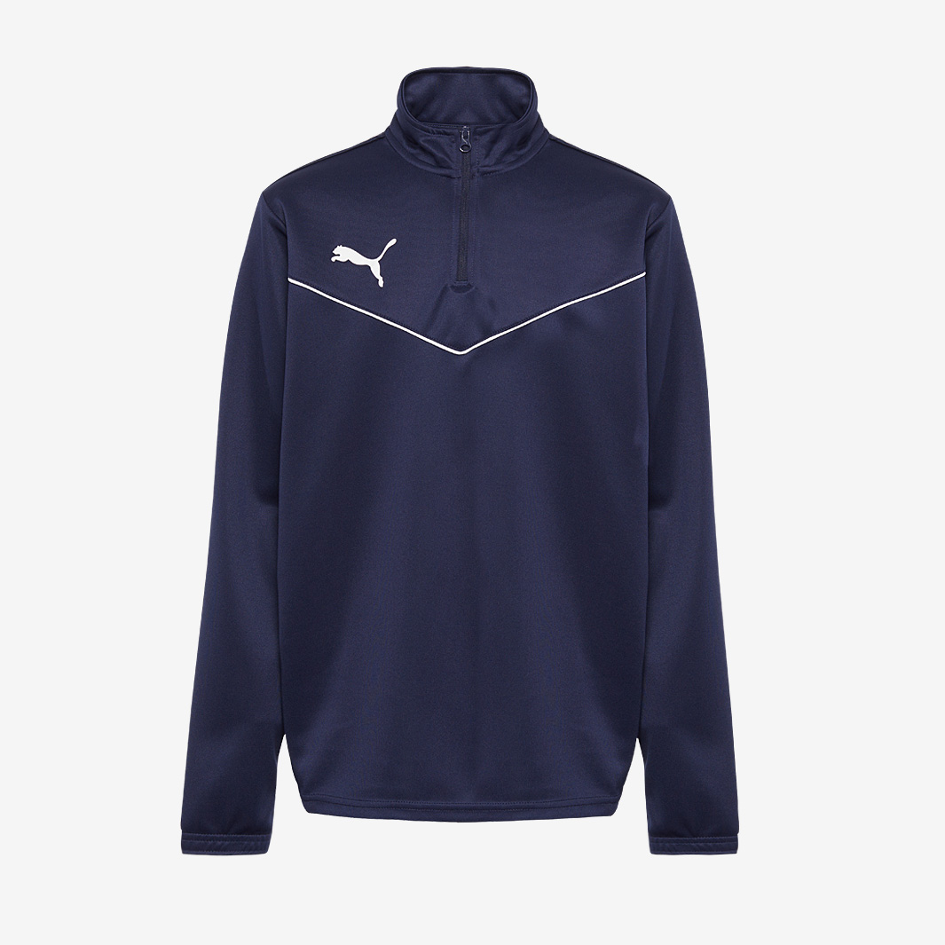 Puma Junior Teamrise 1 4 Zip Training Top Blue
