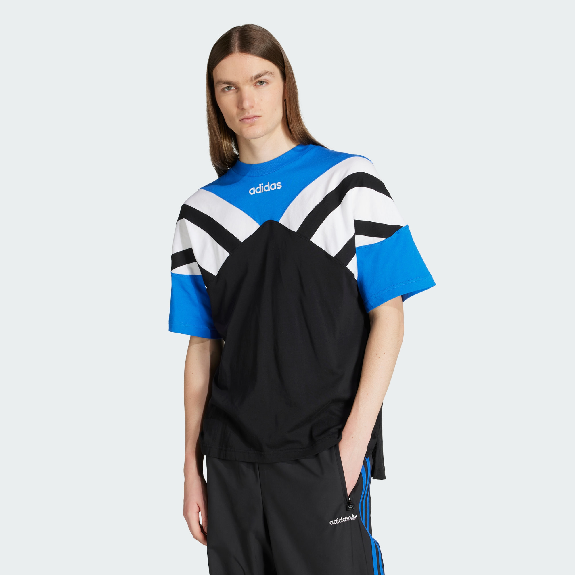 Adidas Originals Archive Cutline T Shirt Blue