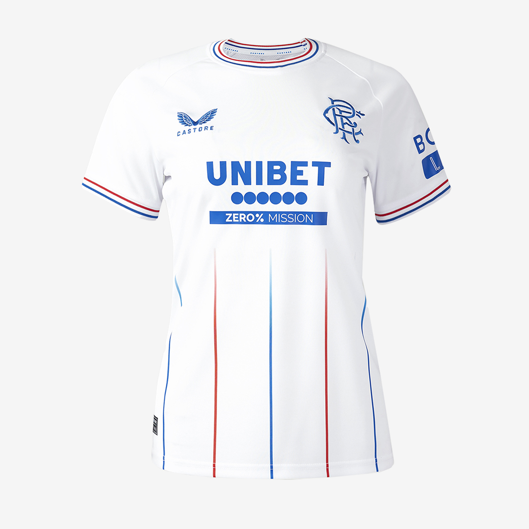 Castore Rangers 23 24 Womens Ss Away Shirt White