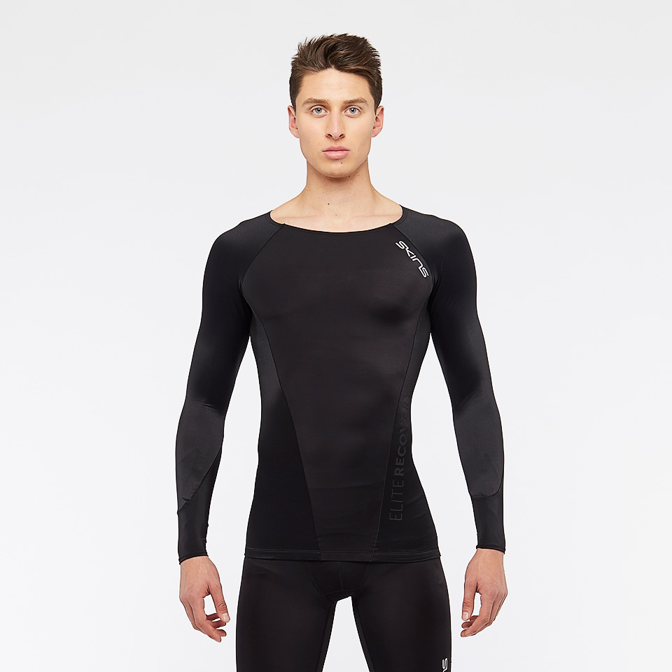 Skins Dnamic Elite Recovery Long Sleeve Top Black