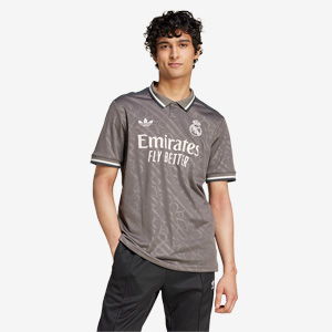 adidas Originals Real Madrid Third Shirt - Charcoal - Mens Replica