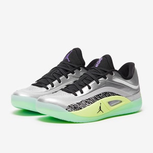grey purple and green jordans