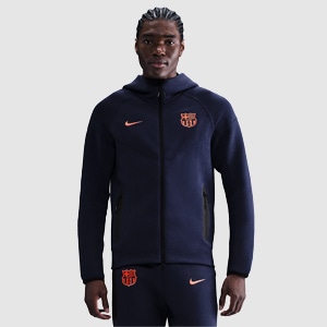 men's fleece pullover soccer hoodie fc barcelona