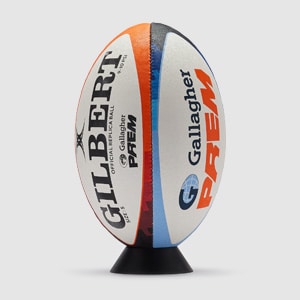 Gilbert Gallagher Prem Rugby Ball - White/Blue/Orange | Pro:Direct Rugby