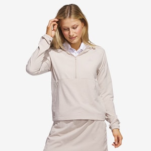 adidas Womens Searsucker Quarter Zip Golf Hoodie | Pro:Direct Golf